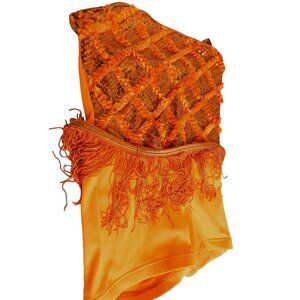 Similar items Sponsored See all Weissman Elite Dance costume pink orange fringe